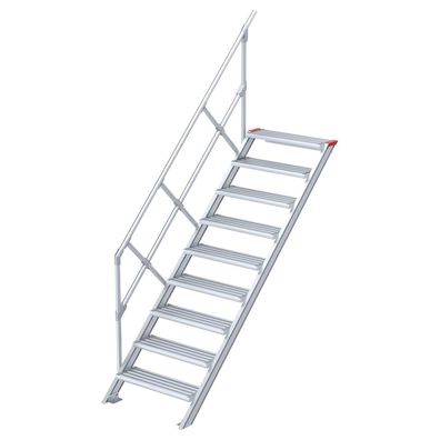 Euroline 510 Treppe 45EUR 800mm Stufenbreite 9 Stufen Alu gerieft