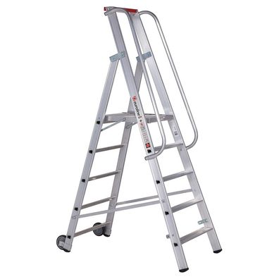 Euroline Premium 32677 Stufenstehleiter mit groser Standplattform 5 Stufen