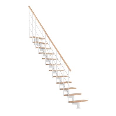 Minka Mittelholmtreppe Style 35 - 304cm Geschosshoehe Buche Weis