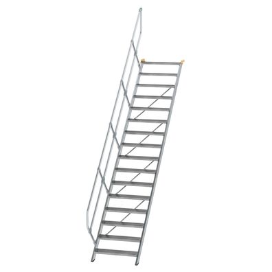 MUNK Treppe 45EUR inkl. einen Handlauf, 800mm Stufenbreite, 16 Stufen