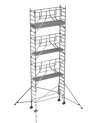Zarges Fahrgeruest MultiTower S-PLUS 1T mit Auslegern 2,50m Plattformlaenge 8,40m AH