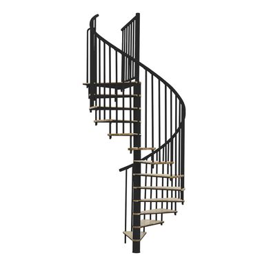 Minka Spindeltreppe Switch 36 - 295cm Geschosshoehe Eiche Schwarz 160cm Durchmesser
