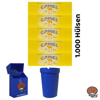 1000 Camel King Size Filterhülsen + Autoaschenbecher + Zubehörartikel