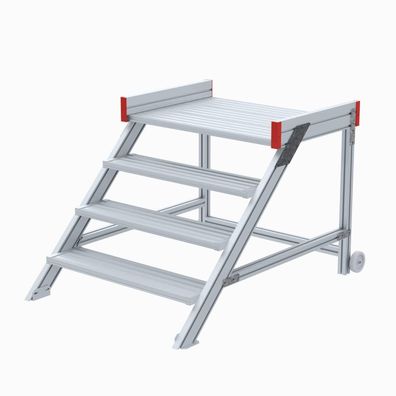 Euroline 514 Anstieg 45EUR 1000mm Stufenbreite 4 Stufen Alu gerieft