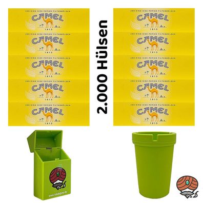 2000 Camel King Size Filterhülsen + Autoaschenbecher + Zubehörartikel
