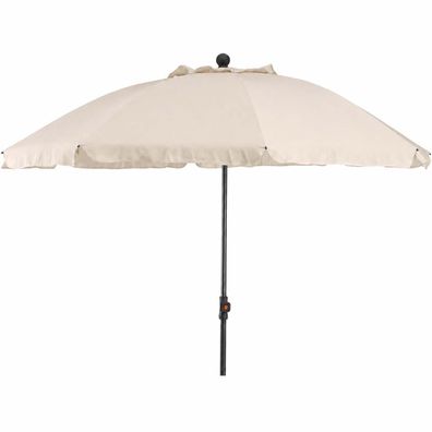 Sonnenschirm Gartenschirm Balkonschirm 230 cm Rund Kippbar UV Schutz Beige Natur