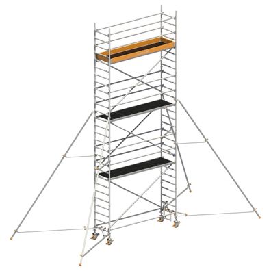 Layher Rollgeruest Uni Standard P2 mit Gerueststuetzen 5m, 8,20m AH