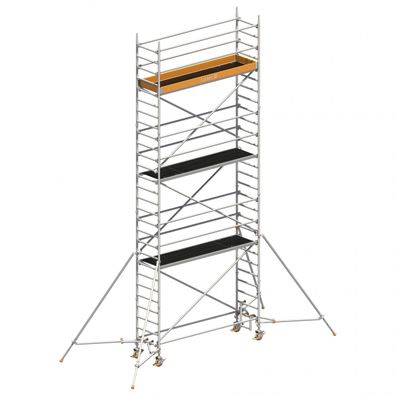 Layher Rollgeruest Uni Standard P2 mit Gerueststuetzen 8,20m AH