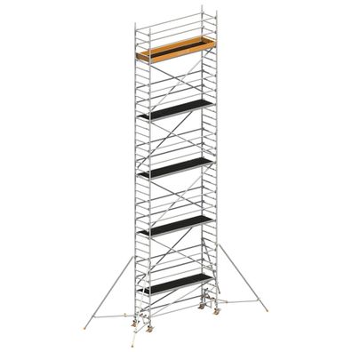 Layher Rollgeruest Uni Standard P2 mit Gerueststuetzen 11,20m AH