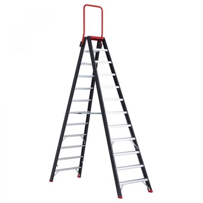 Altrex Taurus beidseitig begehbare Stufenleiter TDO 12 Stufen mit Buegel