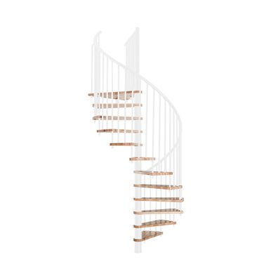 Minka Spindeltreppe Spiral Smart 38 - 305,5cm Geschosshoehe Buche Weis 100cm Durchme