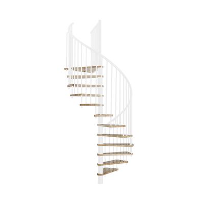 Minka Spindeltreppe Spiral Smart 38 - 305,5cm Geschosshoehe Eiche Weis 140cm Durchme
