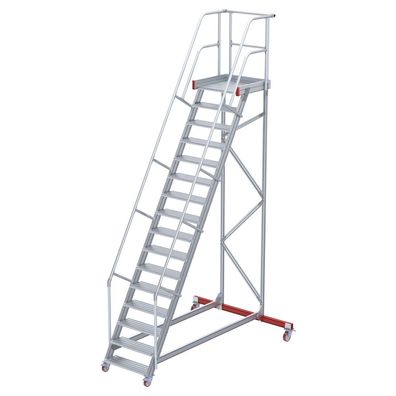Euroline 513 Wartungsbuehne 60EUR 600mm Stufenbreite 16 Stufen Alu gerieft
