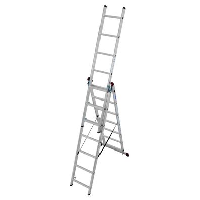 Krause Corda Mehrzweckleiter mit Treppenfunktion 3x7 Sprossen