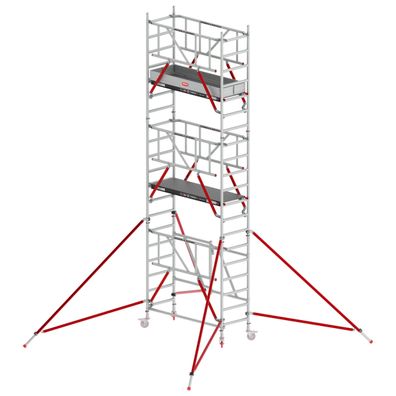 Altrex Klappgeruest RS Tower 54 Aluminium Holz-Plattform 0,75x1,85m mit Safe-Quick 6