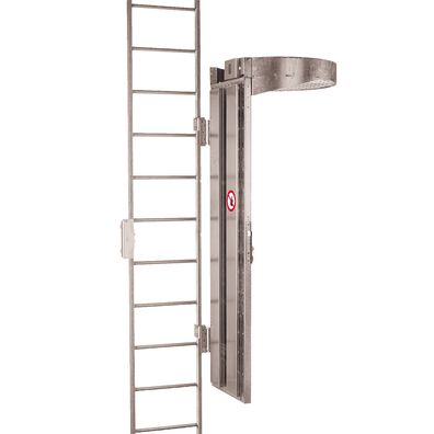Hymer Aufstiegssperre mit abschliesbarem Deckel und Entriegelungspedal Stahl feuerve