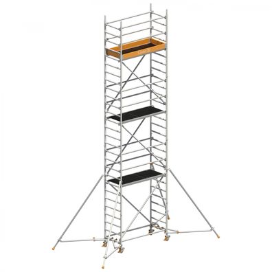 Layher Rollgeruest Uni Leicht P2 mit Gerueststuetzen 8,10m AH