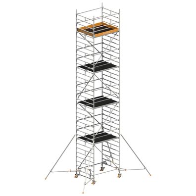 Layher Rollgeruest Uni Kompakt P2 mit Gerueststuetzen 10,20m AH