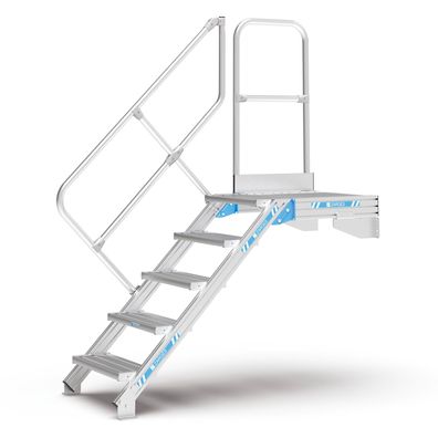 Zarges Podesttreppe 45EUR 600mm Stufenbreite 5 Stufen