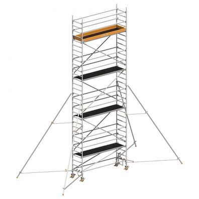 Layher Rollgeruest Uni Standard P2 mit Gerueststuetzen 5m, 9,20m AH