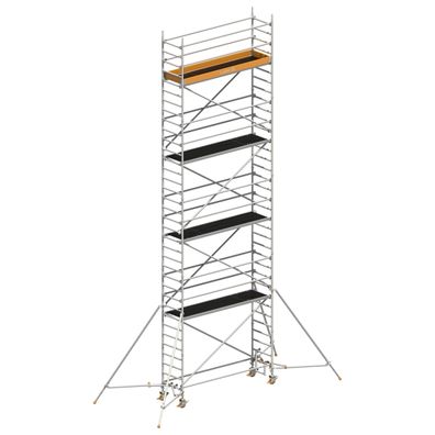 Layher Rollgeruest Uni Standard P2 mit Gerueststuetzen 10,20m AH