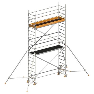 Layher Rollgeruest Uni Standard P2 mit Gerueststuetzen 6,20m AH