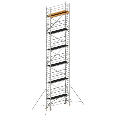 Layher Rollgeruest Uni Standard P2 mit Gerueststuetzen 13,20m AH
