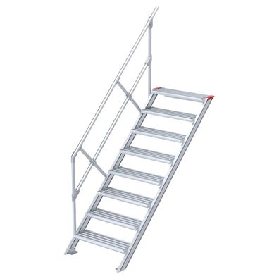 Euroline 510 Treppe 45EUR 1000mm Stufenbreite 8 Stufen Alu gerieft
