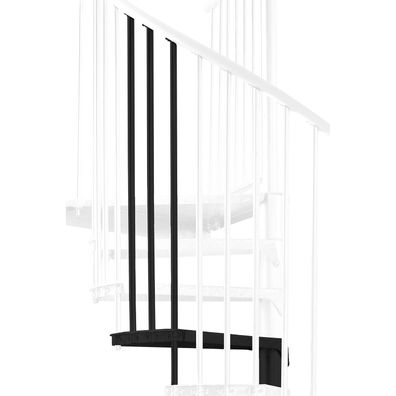 Minka Hoehenerweiterung fuer Rondo Zink Color 160cm Durchmesser Schwarz