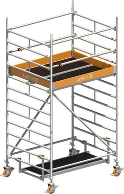 Layher Rollgeruest Uni Kompakt P2 mit Uni Telegelaender 4,20m AH