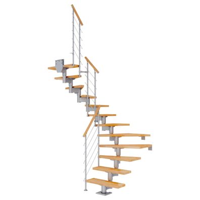 Dolle Mittelholmtreppe Cork Buche, lackiert 1/2 gewendelt 75 cm breit fuer GH 240 ?