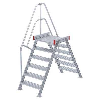 Euroline 512 Überstieg 60EUR 1000mm Stufenbreite 2x6 Stufen Alu gerieft