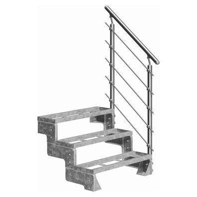 Dolle Ausentreppe Gardentop 54-66cm Geschosshoehe mit Einlegerahmen 100cm breit mit