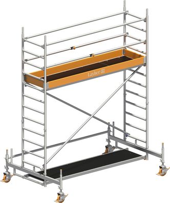 Layher Rollgeruest Uni Standard P2 mit Uni Telegelaender 4,35m AH