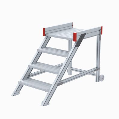 Euroline 514 Anstieg 45EUR 600mm Stufenbreite 4 Stufen Alu gerieft