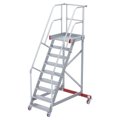 Euroline 513 Wartungsbuehne 60EUR 1000mm Stufenbreite 9 Stufen Alu gerieft