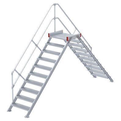 Euroline 512 Überstieg 45EUR 800mm Stufenbreite 2x10 Stufen Alu gerieft