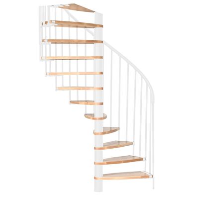 Minka Spindeltreppe Luna 38 - 305,5cm Geschosshoehe Buche Weis