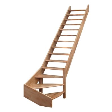 Minka Wangentreppe Classic Turn 300cm max. Geschosshoehe Buche Rechtsgewendelt ohne