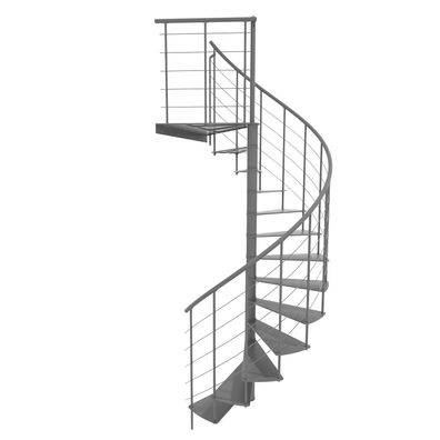 Minka Spindeltreppe Milano 42 - 300,3cm Geschosshoehe Grau 140cm Durchmesser