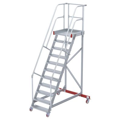 Euroline 513 Wartungsbuehne 60EUR 800mm Stufenbreite 11 Stufen Alu gerieft