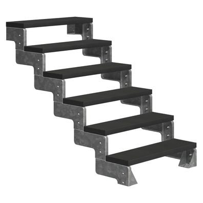 Dolle Ausentreppe Gardentop 108-132cm Geschosshoehe mit Trimax anthrazit 80cm breit