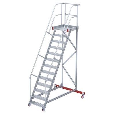 Euroline 513 Wartungsbuehne 60EUR 600mm Stufenbreite 13 Stufen Alu gerieft
