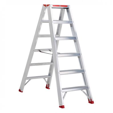 Altrex Sierra beidseitig begehbare Stufenstehleiter SDO 6 Stufen ohne Buegel