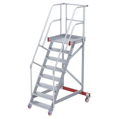Euroline 513 Wartungsbuehne 60EUR 800mm Stufenbreite 8 Stufen Alu gerieft
