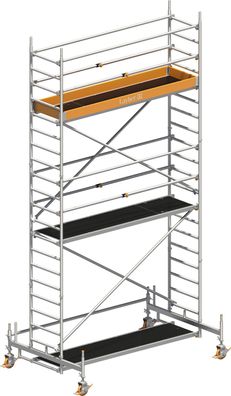 Layher Rollgeruest Uni Standard P2 mit Uni Telegelaender 6,35m AH