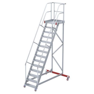 Euroline 513 Wartungsbuehne 60EUR 1000mm Stufenbreite 14 Stufen Alu gerieft