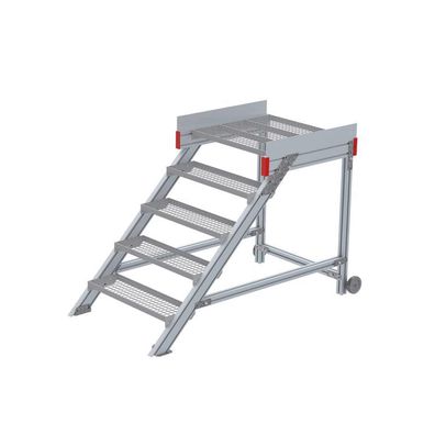 Euroline 514 Anstieg 45EUR 800mm Stufenbreite 5 Stufen Stahl Gitterrost