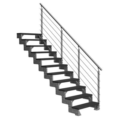 Dolle Ausentreppe Gardentop 198-242cm Geschosshoehe mit Trimax anthrazit 100cm breit