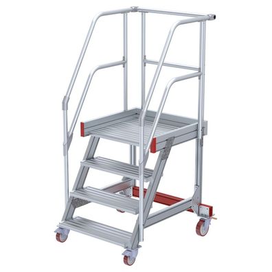 Euroline 513 Wartungsbuehne 60EUR 1000mm Stufenbreite 4 Stufen Alu gerieft